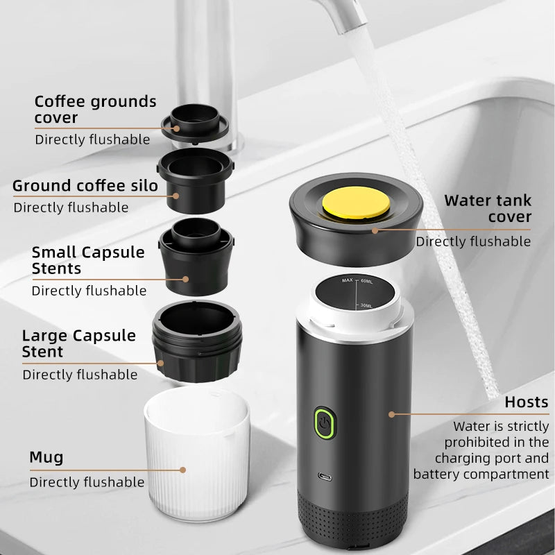 Esspresa™ – Self-Heating Portable Espresso Maker