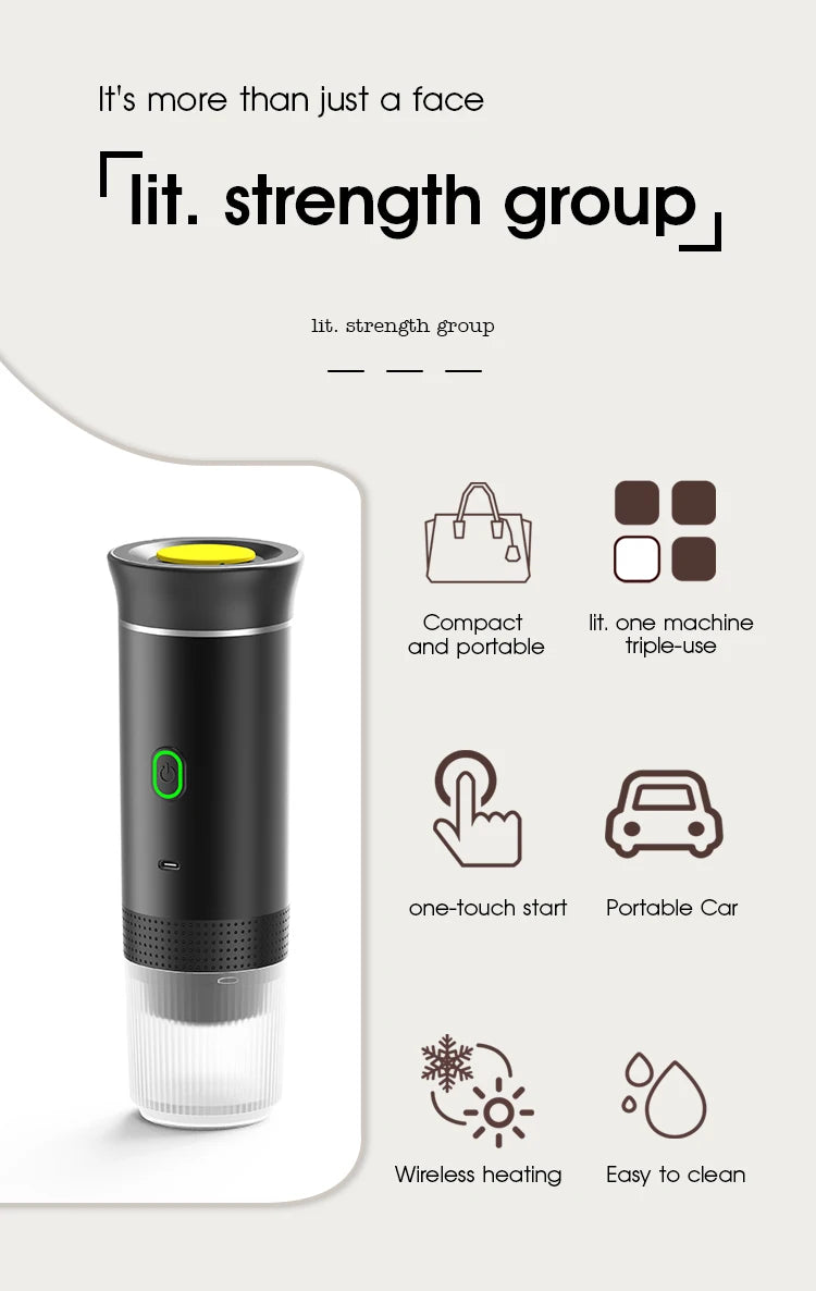 Esspresa™ – Self-Heating Portable Espresso Maker