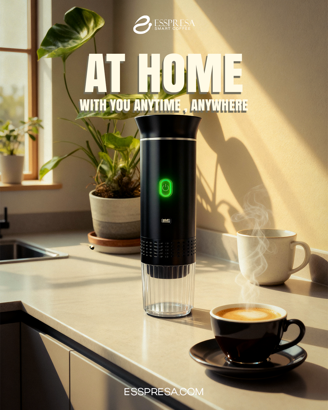 Esspresa™ – Self-Heating Portable Espresso Maker