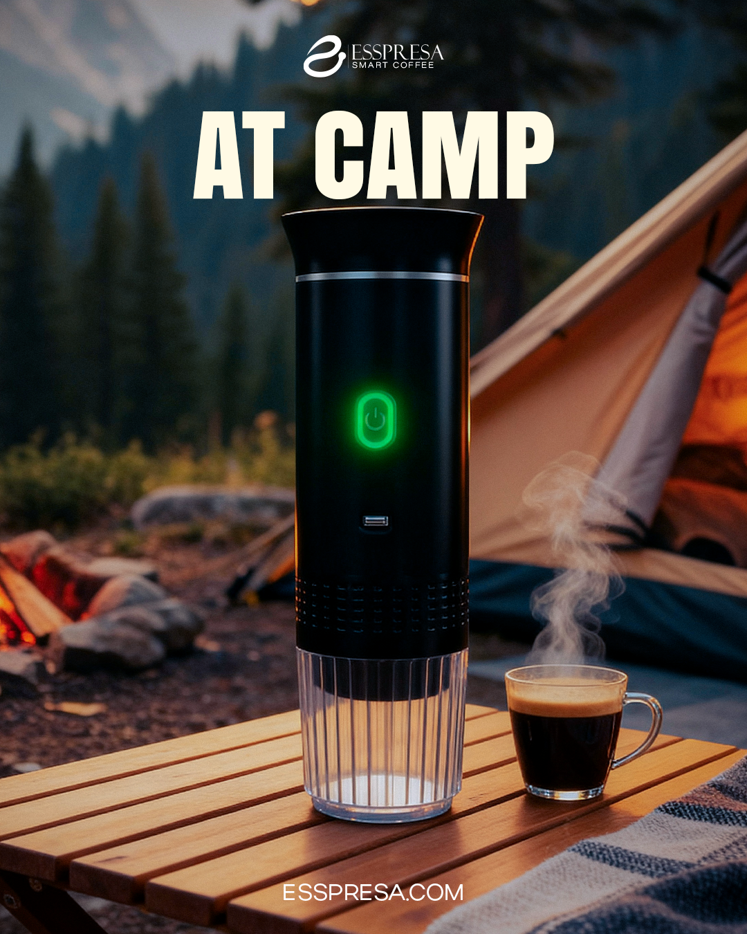 Esspresa™ – Self-Heating Portable Espresso Maker