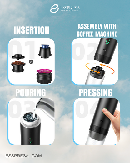 Esspresa™ – Self-Heating Portable Espresso Maker