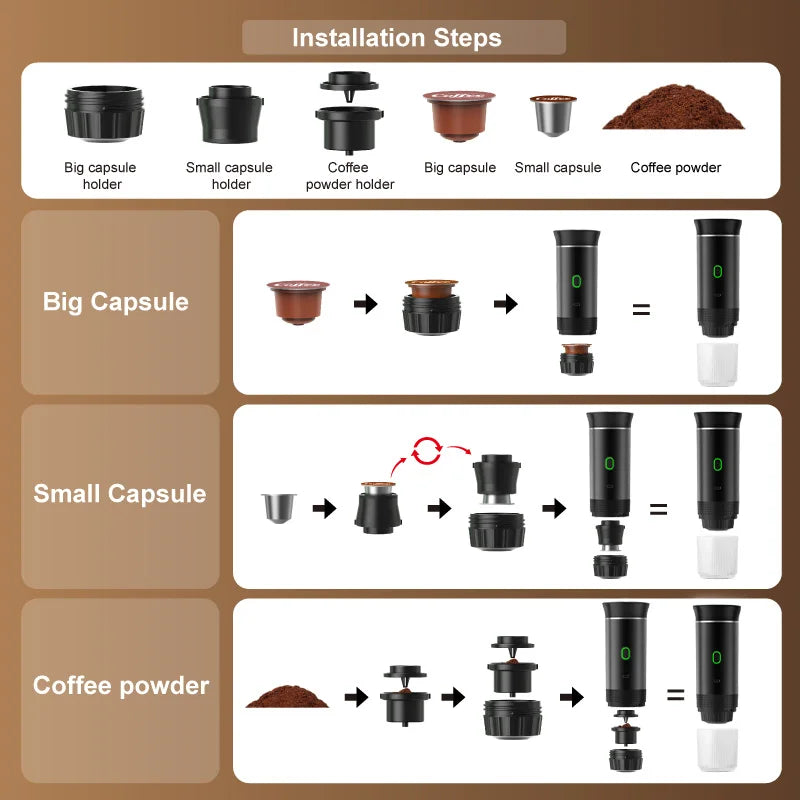 Esspresa™ – Self-Heating Portable Espresso Maker