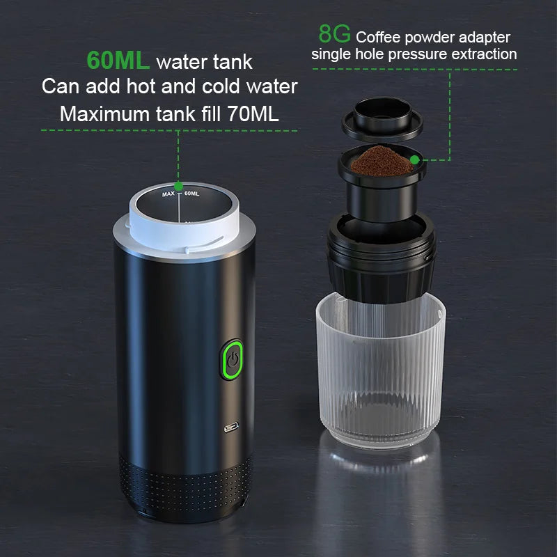 Esspresa™ – Self-Heating Portable Espresso Maker